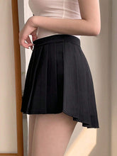 DAZY Women's Solid Color Simple Summer Pleated Shorts Skirt